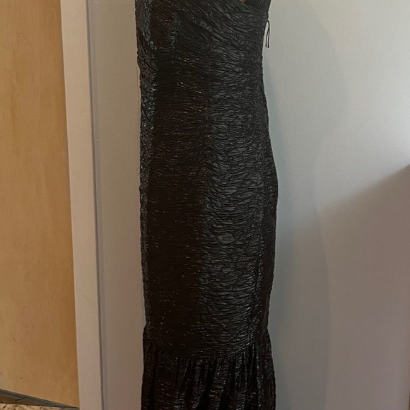 New without tag sample J Mendel black lame mermaid gown evening dress size 6 - Picture 3 of 15
